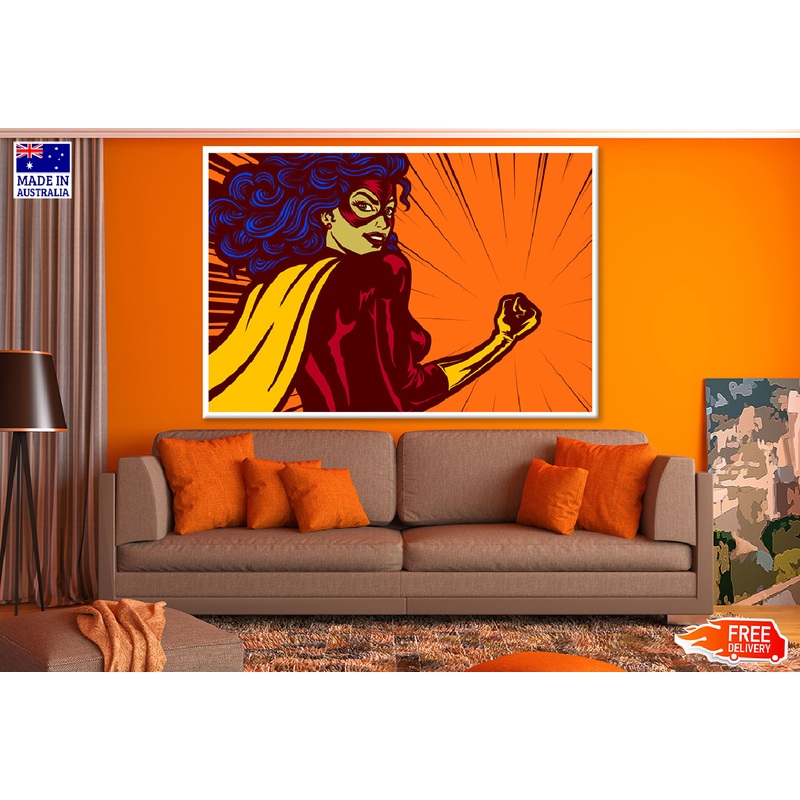 Super Hero Girl Illustration Print 100% Australian Made