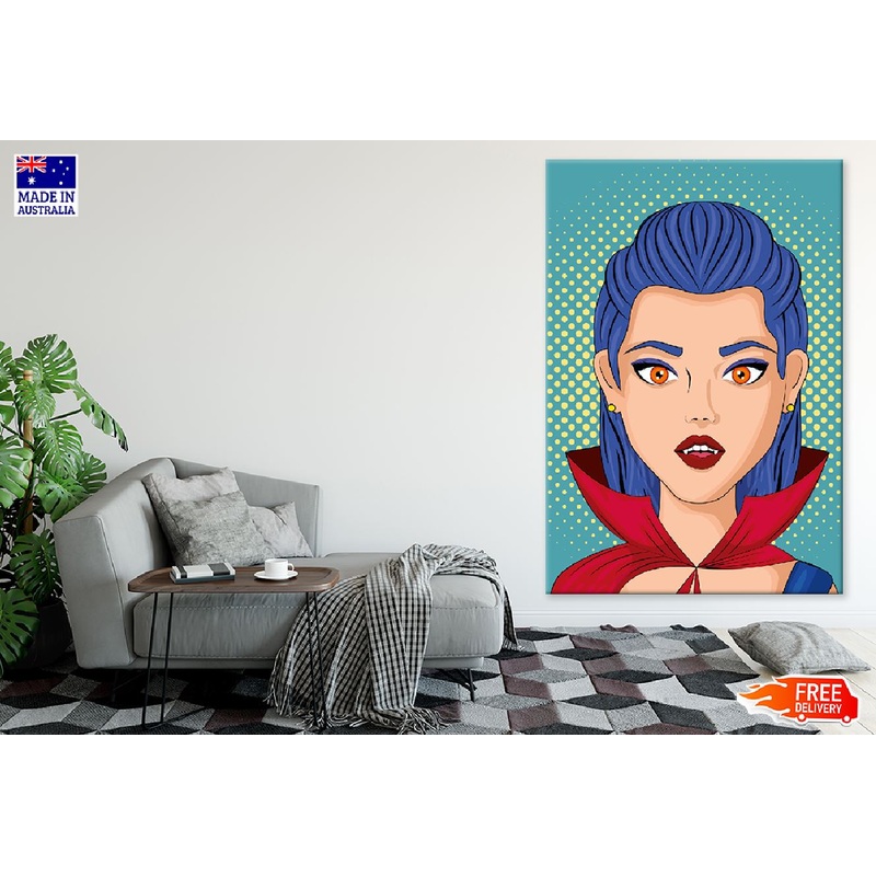 Vampire Girl Portrait Illustration Print 100% Australian Made