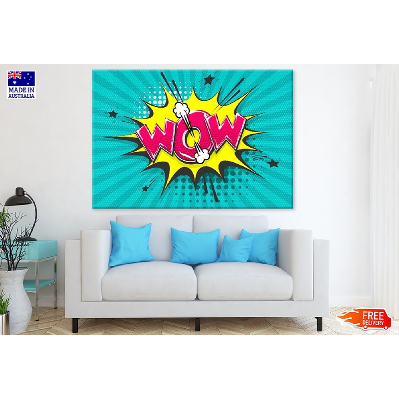WOW Chat Bubble Illustration Design Print 100% Australian Made