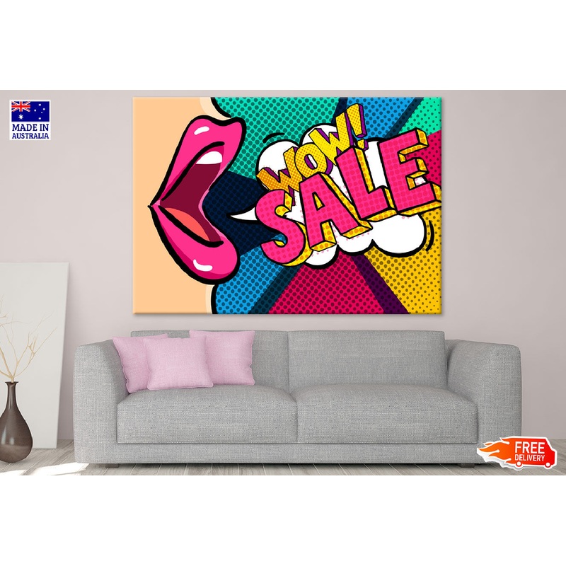 Wow Sale Quote & Mouth Illustration Print 100% Australian Made