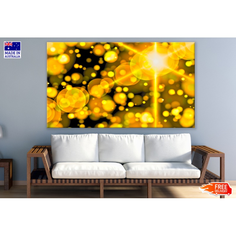 Yellow Abstract Design Print 100% Australian Made