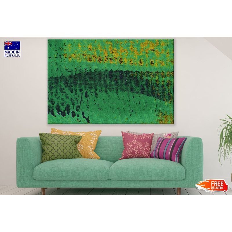 Black Gold & Green Abstract Design Print 100% Australian Made