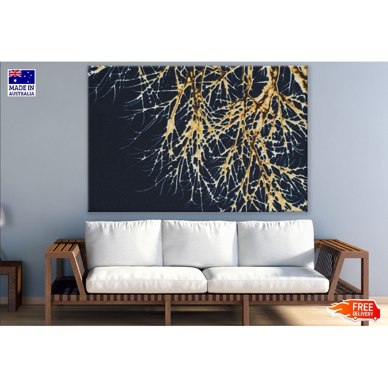 Black & Gold Lines Abstract Design Print 100% Australian Made