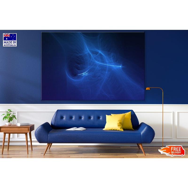 Blue Digital Abstract Design Print 100% Australian Made