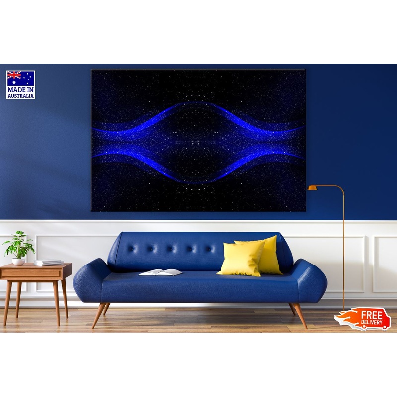 Blue Shape Digital Abstract Design Print 100% Australian Made