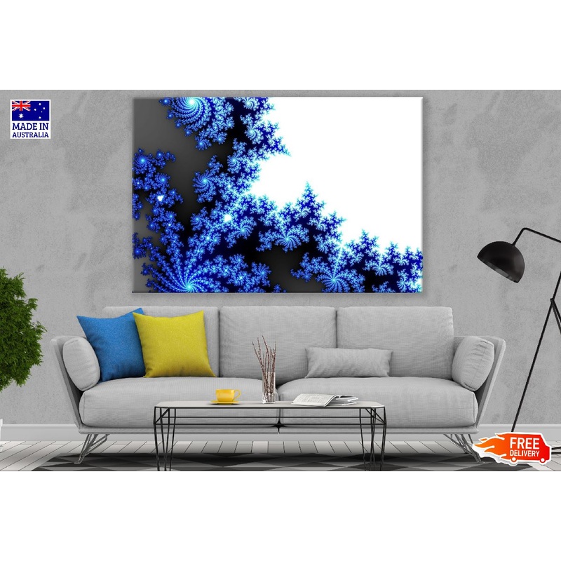 Blue Shapes Abstract Design Print 100% Australian Made