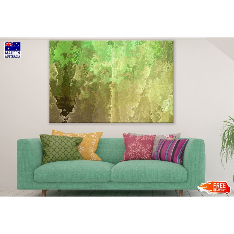 Brown & Green Abstract Design Print 100% Australian Made