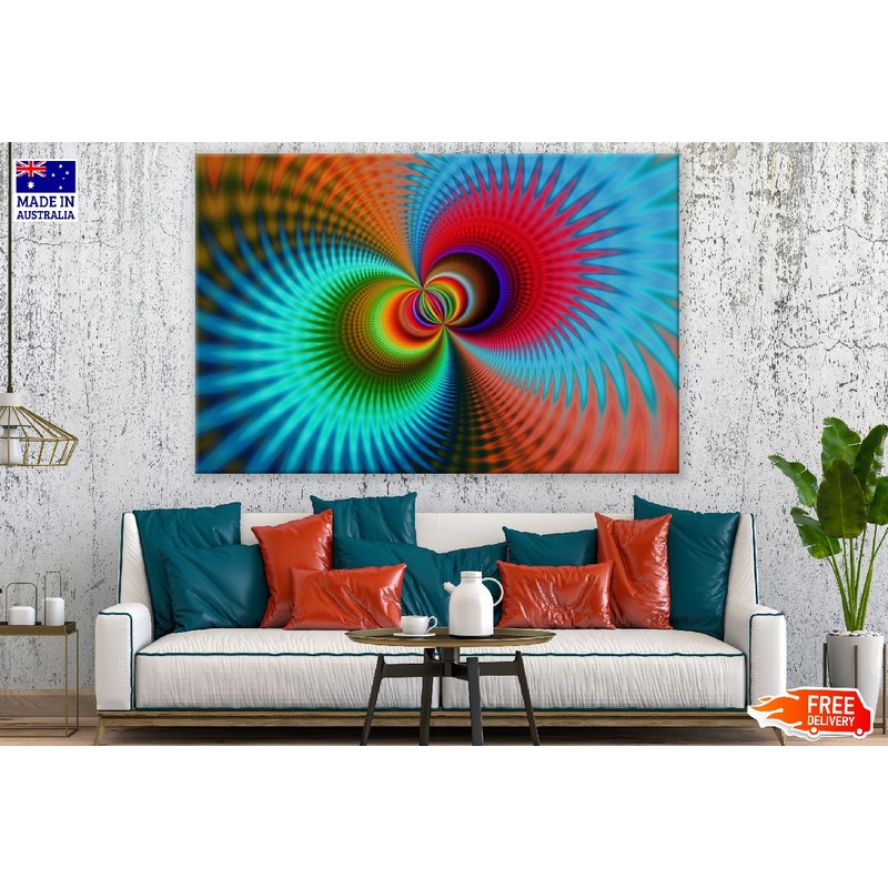 Colorful 3D Abstract Design Print 100% Australian Made