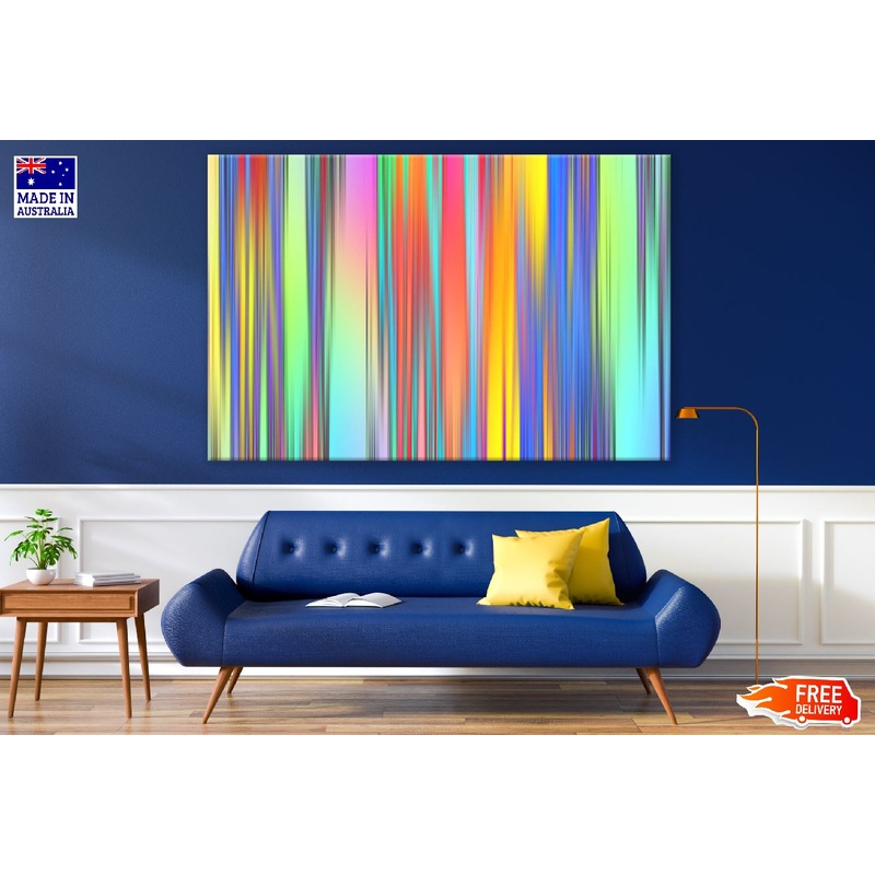 Colorful 3D Lines Digital Abstract Design Print 100% Australian Made