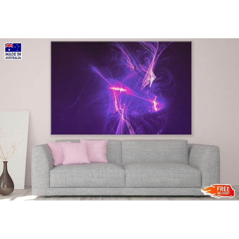 Pink & Blue Digital Abstract Design Print 100% Australian Made