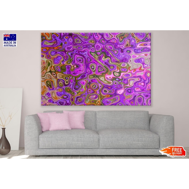 Pink Purple Pattern Abstract Design Print 100% Australian Made
