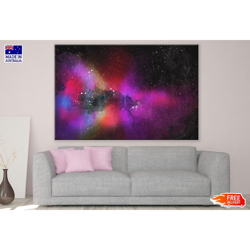 Pink Red & Blue Abstract Design Print 100% Australian Made