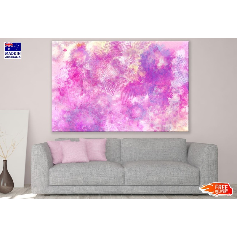 Pink Shades Abstract Design Print 100% Australian Made