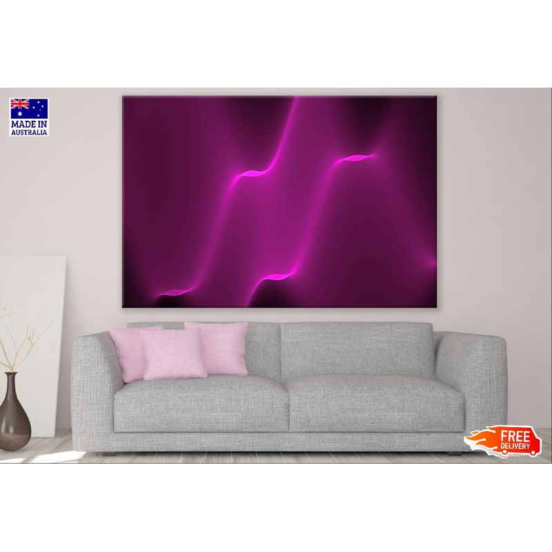 Purple 3D Shape Abstract Design Print 100% Australian Made