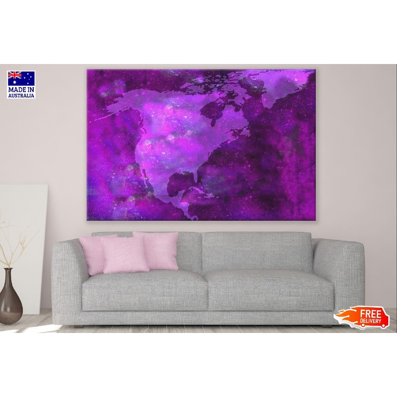 Purple & Black Abstract Design Print 100% Australian Made