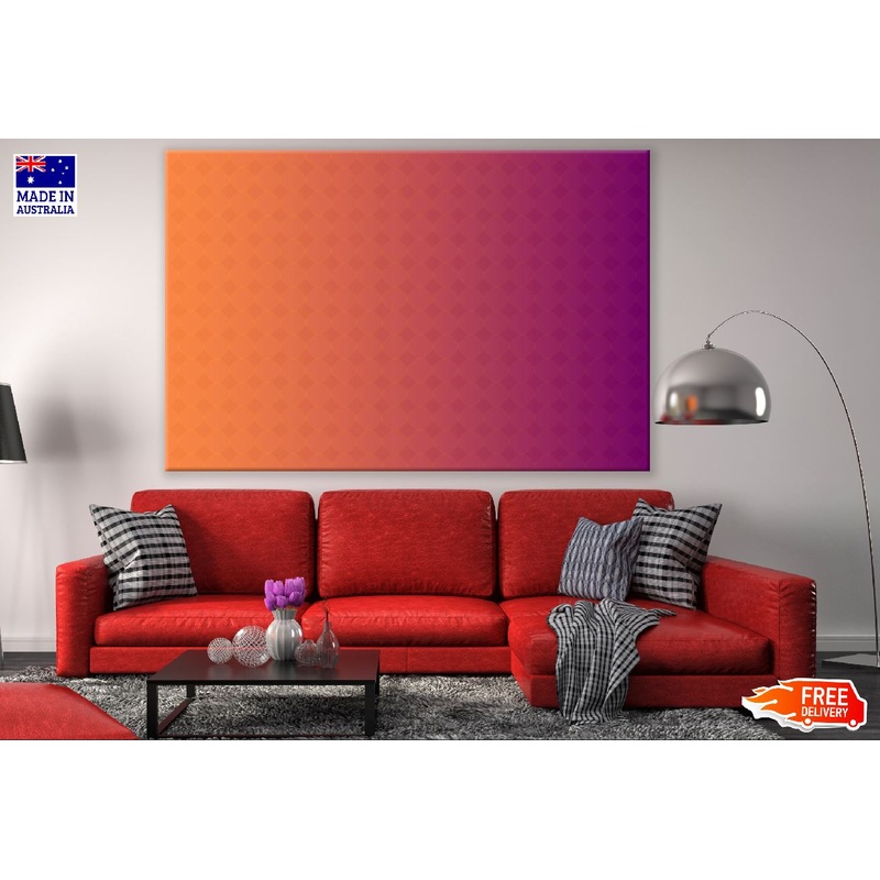 Purple & Orange Abstract Design Print 100% Australian Made