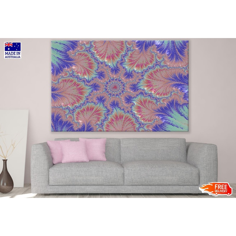 Purple Splat Fractal Abstract Design Print 100% Australian Made
