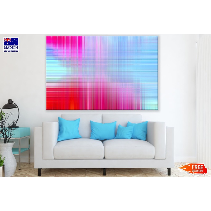 Red & Blue Digital Abstract Design Print 100% Australian Made