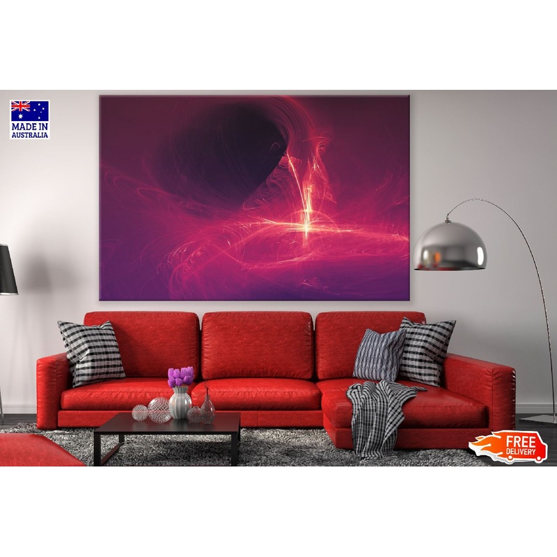 Red Digital Abstract Design Print 100% Australian Made
