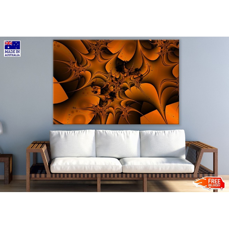 Red Fractal Lines Abstract Design Print 100% Australian Made