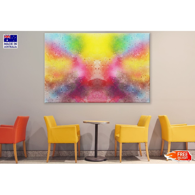 Red Yellow Smoke Abstract Design Print 100% Australian Made