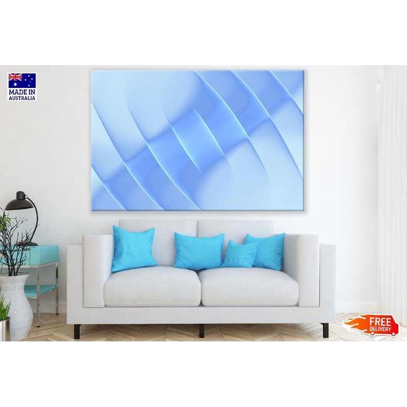 Sky Blue 3D Digital Abstract Design Print 100% Australian Made