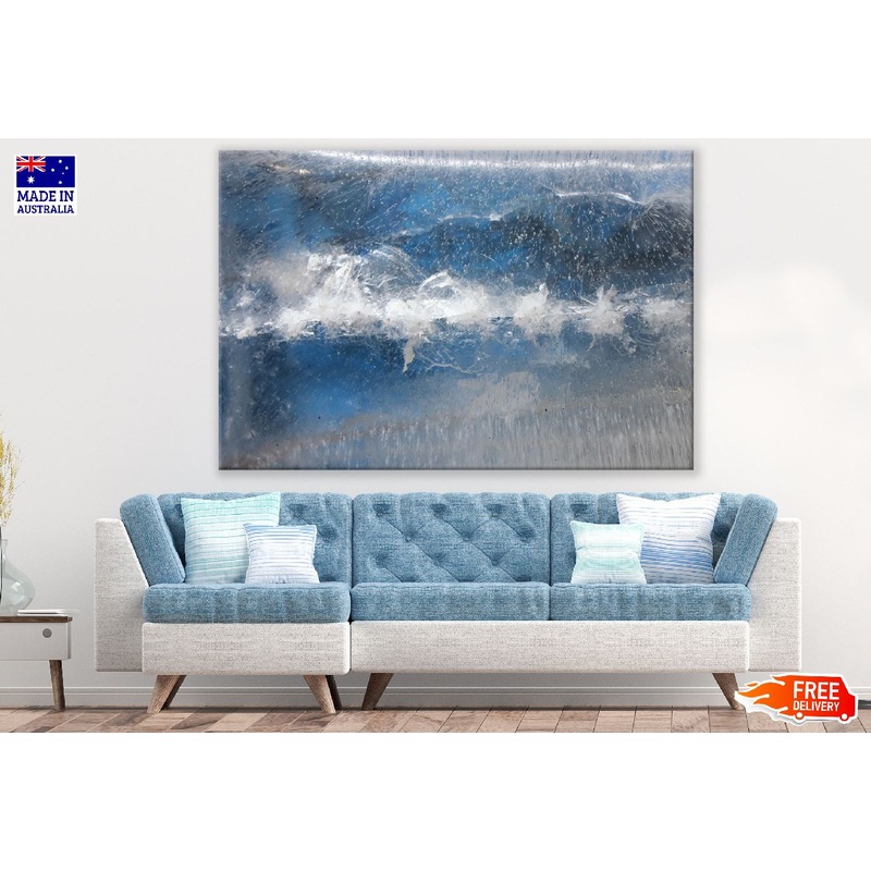 White Blue Watercolor Abstract Design Print 100% Australian Made