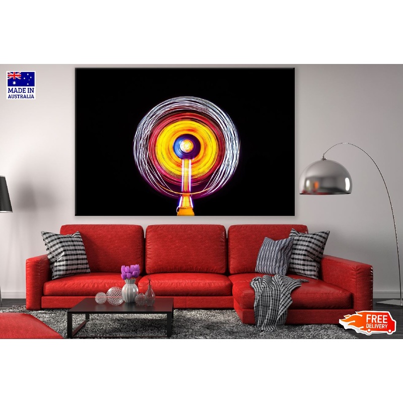 White Yellow & Red Digital Abstract Design Print 100% Australian Made