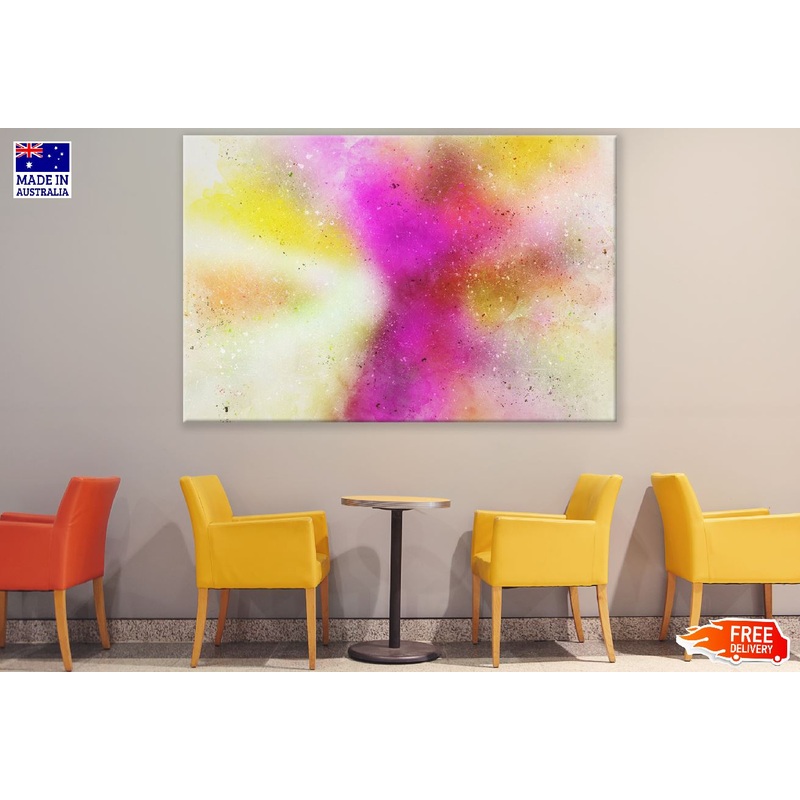 Yellow Gold & Pink Abstract Design Print 100% Australian Made