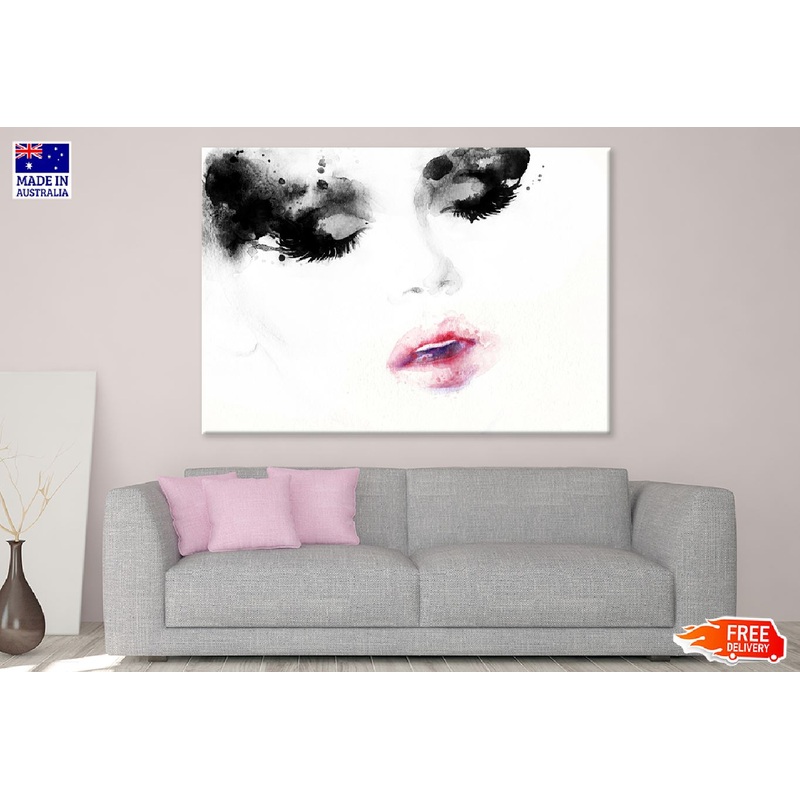 Abstarct Fashion Girl Face View Design Print 100% Australian Made