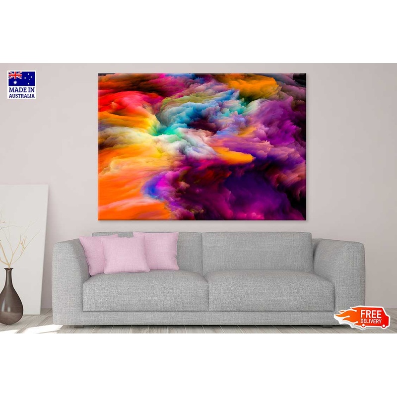 Abstract Rainbow Color Splash Design Print 100% Australian Made