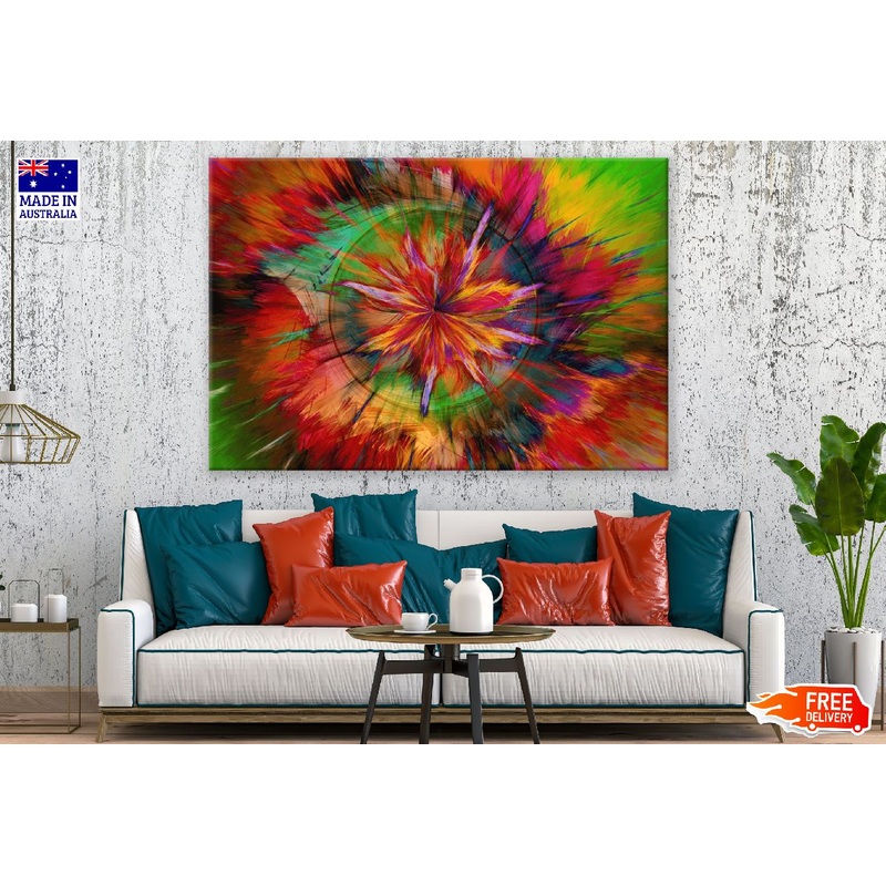 Abstract Star Explosion Explosive Design Print 100% Australian Made