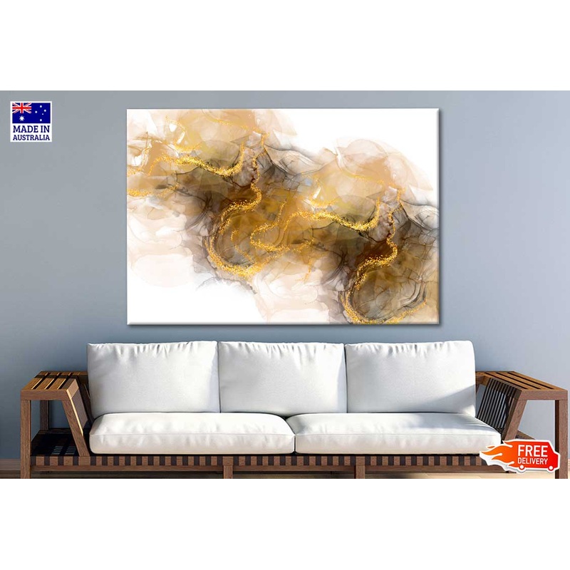 Black And Gold Luxury Abstract Art Painting Print 100% Australian Made