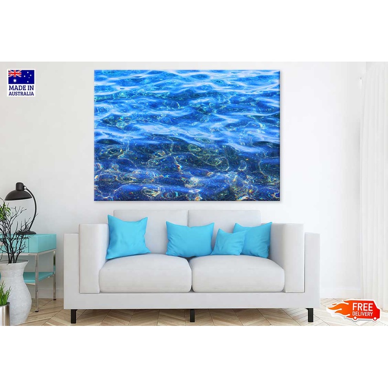 Blue Water Wave Abstract Design Print 100% Australian Made