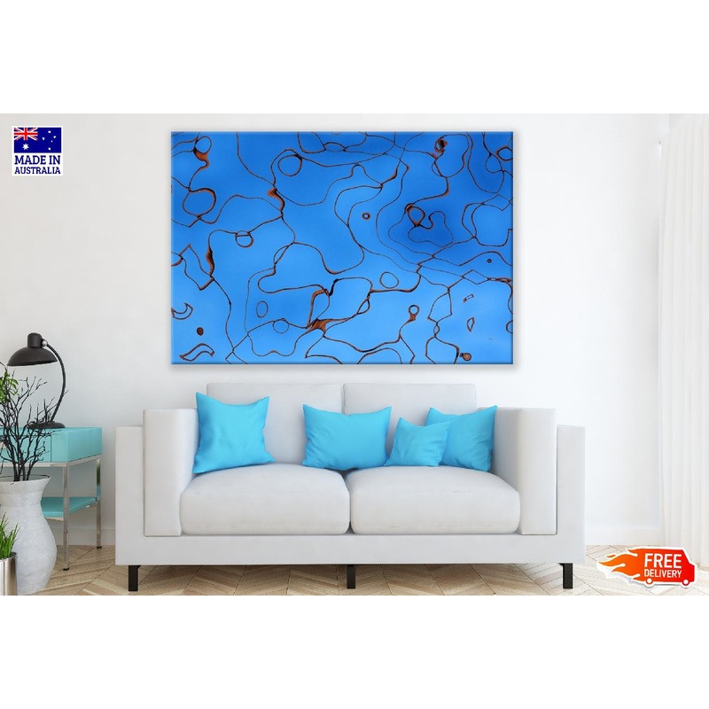 Brown Lines Abstract Design Print 100% Australian Made