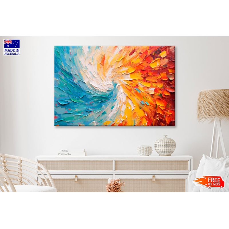 Colorful Abstract Oil Painting Wall Art Limited Edition High Quality Print