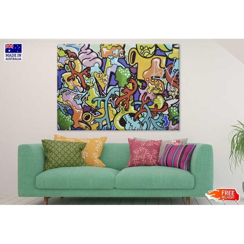 Colorful Art Abstract Design Print 100% Australian Made