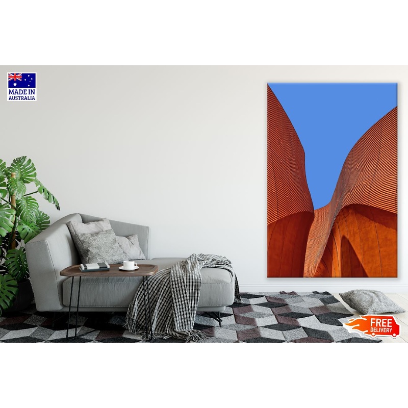 Orange & Blue Abstract Design Print 100% Australian Made