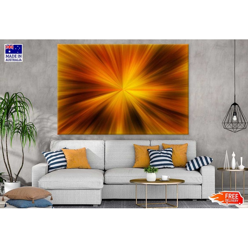 Orange & Yellow Abstract Design Print 100% Australian Made
