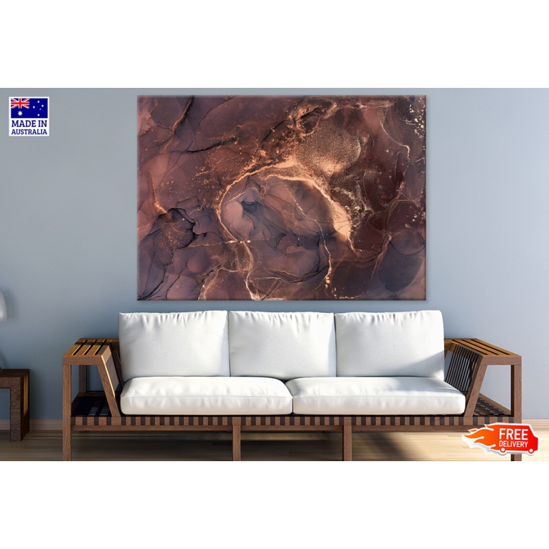 Pink Red & Gold Abstract Design Print 100% Australian Made