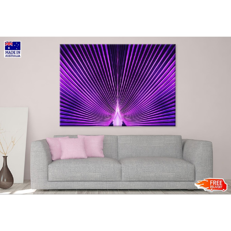 Purple Palm Leaf Abstarct Design Print 100% Australian Made