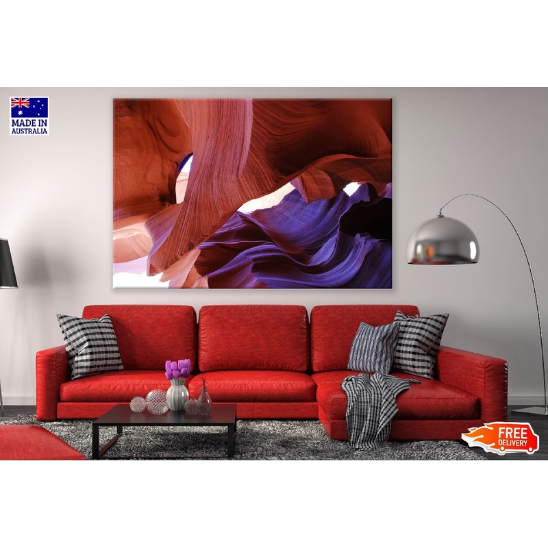 Purple & Red Rocks Abstract Design Print 100% Australian Made