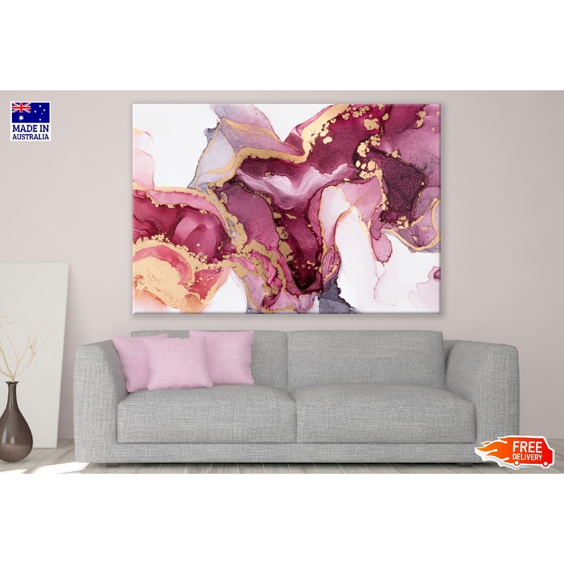 Red and Gold Abstract Design Print 100% Australian Made