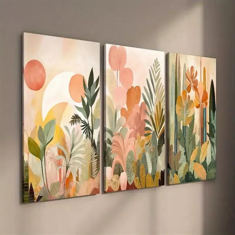 3pcs Bohemian Chic 3pcs Canvas Framed 40x60cm - High Quality Print 100% Australian Made Wall Canvas Ready to Hang