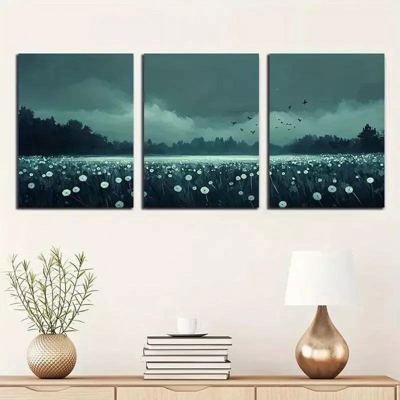 3pcs Charming Dandelion Canvas Framed 40x60cm - High Quality Print 100% Australian Made Wall Canvas Ready to Hang