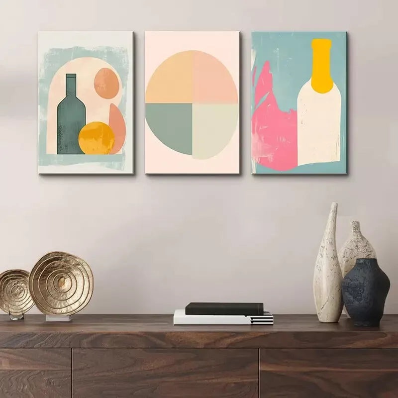 3pcs Fashion Abstract Wall Art Canvas Framed 40x60cm - High Quality Print 100% Australian Made Wall Canvas Ready to Hang