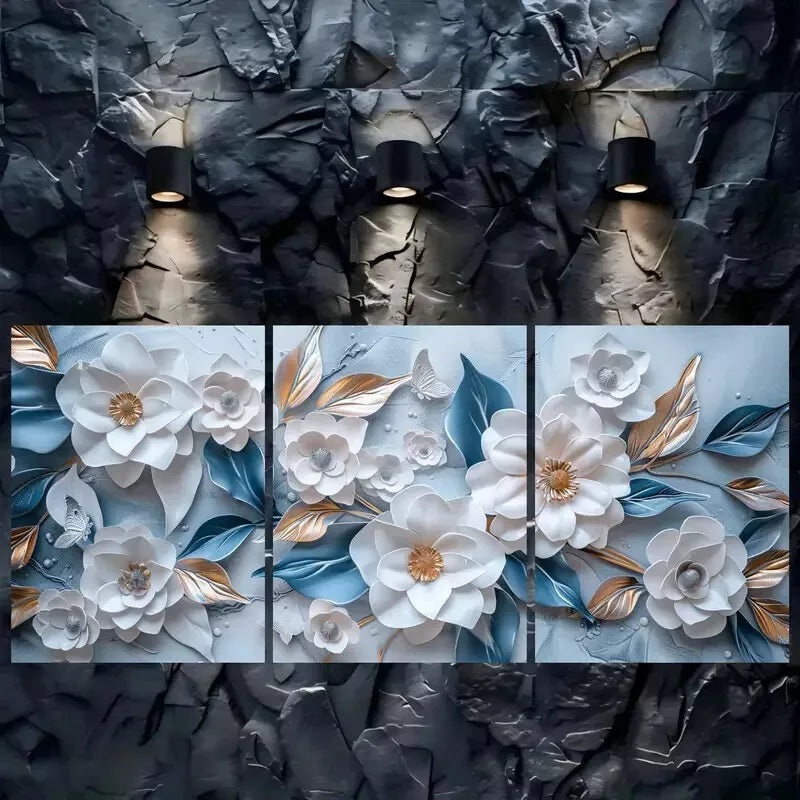 3pcs Floral Canvas Framed 40x60cm - High Quality Print 100% Australian Made Wall Canvas Ready to Hang