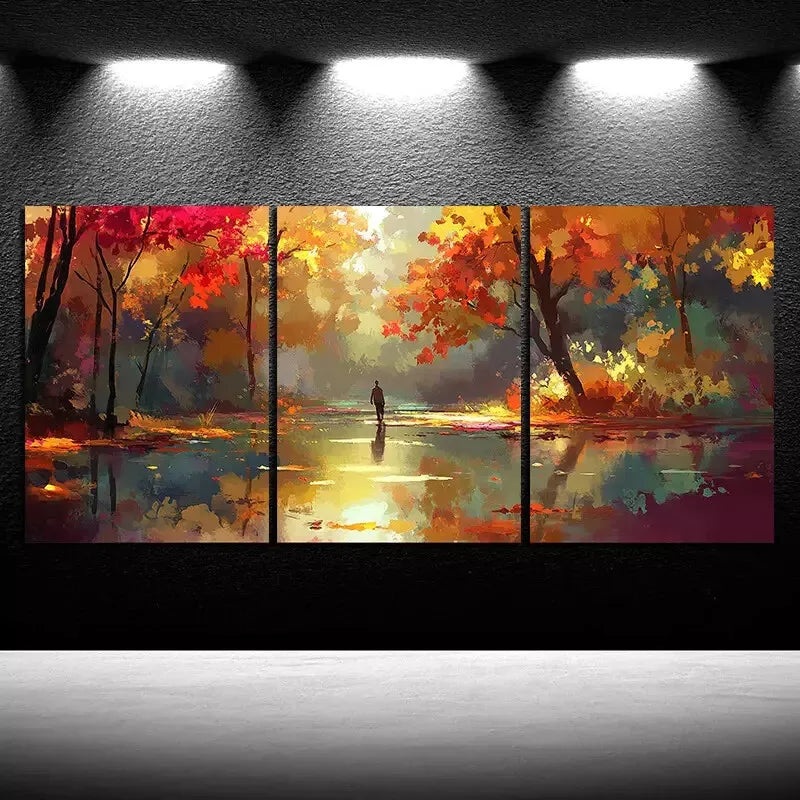 3pcs Forest Walk Canvas Framed 40x60cm - High Quality Print 100% Australian Made Wall Canvas Ready to Hang