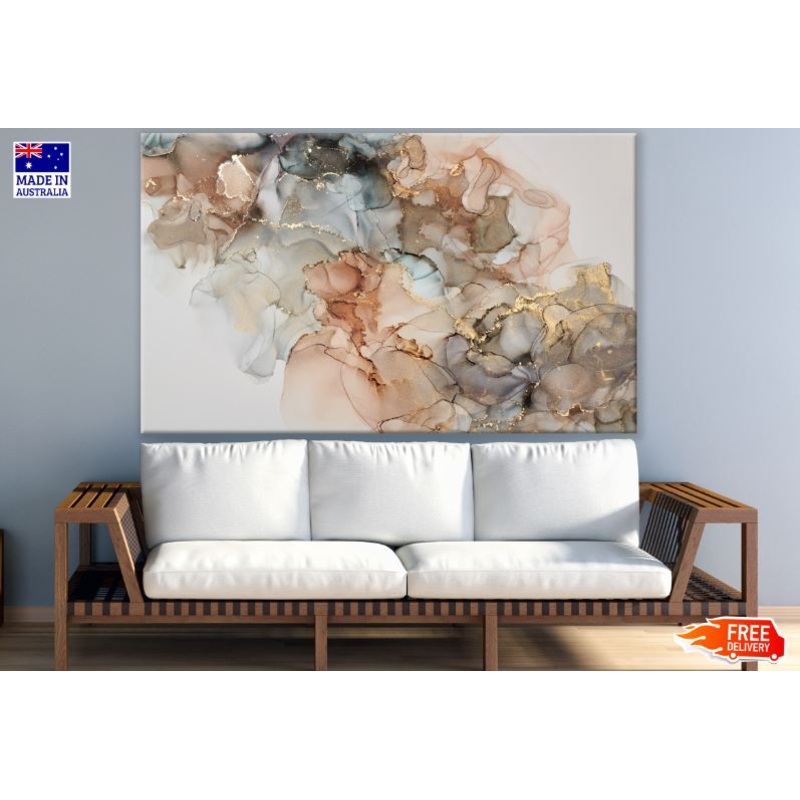 Pink Black & Gold Abstract Design Print 100% Australian Made