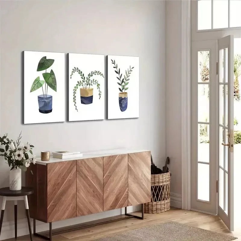 3pcs Cactus & Succulent Potted Canvas Framed 40x60cm - High Quality Print 100% Australian Made Wall Canvas Ready to Hang